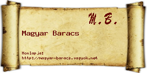 Magyar Baracs névjegykártya
